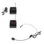 Micrófono Power Dynamics TG40 inalámbrico con receptor y auriculares UHF
