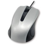 Mouse MCL SS-212U USB Ambidestro 1200 DPI Nero Argento Cavo