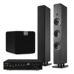 Audizio Arco Pack 2 Altavoces Torre Bluetooth 5.0 320W Subwoofer 160W RCA Negro