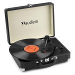 Tocadiscos Audizio RP116BK Bluetooth USB MP3 3 velocidades Negro