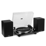 Tocadiscos Audizio Toledo KS01 80W RMS Bluetooth RCA Tracción por correa Negro