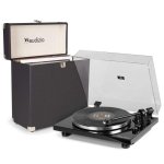 Tocadiscos Audizio Toledo Bluetooth RCA tracción por correa 33/45 RPM con maleta RC32