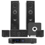 Sistema sonido envolvente Fenton 5.1 300W RMS Bluetooth USB Karaoke