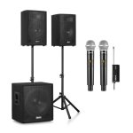 Pack sonido Vonyx VX1218BT 1200W Bluetooth 5.3 con micrófonos inalámbricos