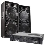 Sistema de sonido Max Dark Night 215 4000W Jack y terminales robusto