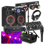 Set de sonido Max completo 700W RMS Bluetooth MP3 iluminación y humo