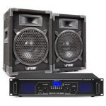 Sistema de sonido Fenton MAX8 800W Bluetooth USB con amplificador digital