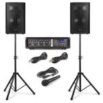 Sistema de sonido Vonyx VX210 800W RMS Bluetooth USB SD con mezclador integrado