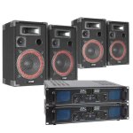 Sistema de sonido Skytec Xen 1000W RMS 4 altavoces 2 amplificadores cables incluidos