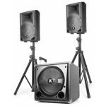 Vonyx Vx800bt – Sistema De Sonido 2.1 Activo 800w Con Bluetooth, Reproductor Usb/sd, Subwoofer 12”, 2 Altavoces 8”, Micro, Soportes, Color Negro