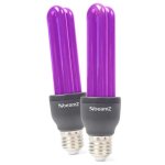 Pack Bombillas Blacklight UV BeamZ BUV27 25W E27 Bajo Consumo