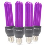 Bombillas Blacklight BeamZ Buv27 25W Casquillo E27 Pack 4 Unidades