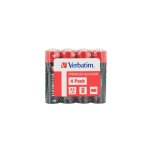Pile AA Verbatim Alcaline 1,5 V Premium Nero/Rosso Blister 4 Unità