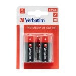 Pile alcaline C Verbatim 1,5 V 2 pièces