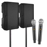 Set de karaoke Vonyx 800W RMS Bluetooth 2 micrófonos inalámbricos UHF