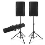 Sistema de altavoces pasivos Vonyx 10" 1000 W RMS con soportes plegables