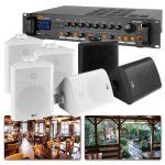 Sistema sonido Power Dynamics 100V 90W 2 zonas Bluetooth FM auxiliar