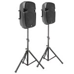 Conjunto altavoces Vonyx SPJ-1000A 800W RMS 10" activos con soportes y bolsa