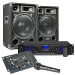 Set de sonido Max MAX12 1400W Bluetooth MP3 2 micros 3 canales