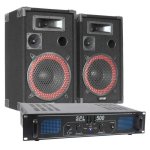 Set sonido Skytec SPL500 500W RMS Altavoces 3 vías Cable 10 m DJ