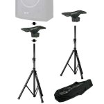Soportes para altavoces Vonyx con estantes ajustables y bolsa transporte