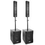 Sistema de sonido activo Vonyx VX1200 1500W RMS sin Bluetooth con micrófono eco