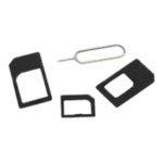 Adaptador para tarjetas SIM DLH DY-WU2489 Nano-SIM Micro-SIM 3 piezas Negro