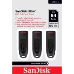 Clé USB SanDisk Ultra 64 Go USB 3.2 Gen 1 noire coulissante 130 Mo/s