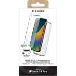 Protector de écran BIG BEN pour iPhone 15 Pro, verre trempé transparent