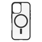 Coque pour mobile OtterBox React Series Polycarbonate Transparent Noir pour iPhone 16 Protection renforcée