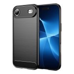 Funda DLH DY-PS5420 Silicone Noire Motif Fibre de Carbone pour iPhone Air