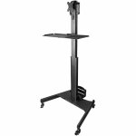 Startech Wagen Mobiler Arbeitsplatz Monitorhalter 1,28 bis 1,60 m VESA 75x75 bis 100x100 Max 8Kg