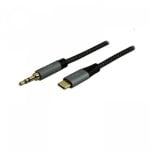 Cavo Audio USB C a 3,5 mm MCL 2 m Nero Grigio