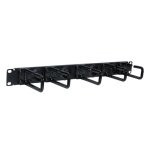 Sujetador de cables horizontal 1U SmartRack Tripp Lite SRCABLERING1U tipo anillo flexible