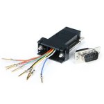 Adaptador Modular StarTech DB9 a RJ45 Macho a Hembra Negro