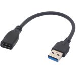 Câble adaptateur USB-C femelle à USB-A mâle DLH DY-TU4625 0,225 m Noir