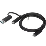 USB-Kabel Lenovo 4X90U90618 1 m USB-A zu USB-C USB 3.2 Gen 1 Schwarz