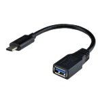 Câble Adaptateur USB-C vers USB-A DLH DY-TU3078B USB 3.2 Gen 1 Noir