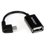 Câble adaptateur Micro USB à angle droit vers USB OTG StarTech 12 cm