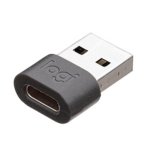 Adaptador USB Logitech 989-000982 de USB-C a USB-A Grafito