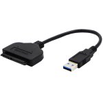 Adaptateur de câble DLH DY-TU4960 USB-A vers SATA III 0,18 m Noir