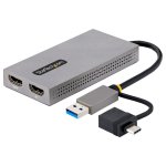 Adaptador gráfico USB StarTech a HDMI dual 4K 30Hz + 1080p