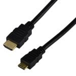 Cable HDMI MCL 2 m type A vers mini C avec 3D et contacts plaqués or