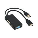 Adaptateur vidéo DLH DY-TU4790 HDMI vers DVI/VGA/DisplayPort