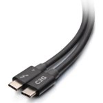 Cavo Thunderbolt 4 USB-C C2G 0,8 m 40 Gbps Nero