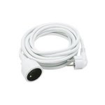 Multiprise DLH DY-WU3085W 1 prise 5 m avec protection et terre blanche