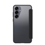 Coque fine pour mobile OtterBox React Folio Noir Transparent Plastique recyclé écologique pour Galaxy S25+ avec fermeture magnétique