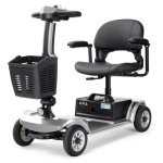Scooter Mobilidade Seedream S-02 Motor 250W Bateria 24V 12Ah 8 Pneus Freio Magnético Prateado