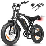 Mota Elétrica Eskute V202 250W 48V 20.8Ah 20x4 Freios Mecânicos Preta