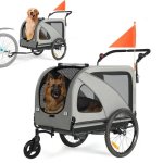 Remorque pour animaux Sepnine 10202ns, Max 50kg, Manette 6 niveaux, Gris